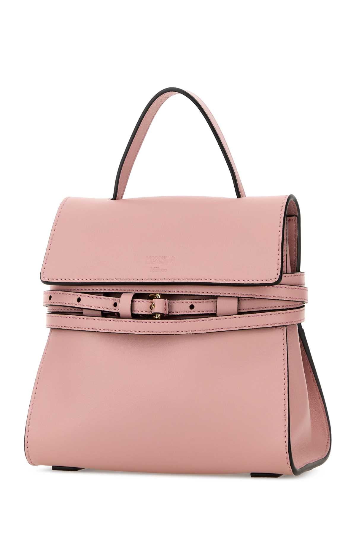 Moschino Women Pink Nappa Leather Small Tie Me Handbag MOSCHINO