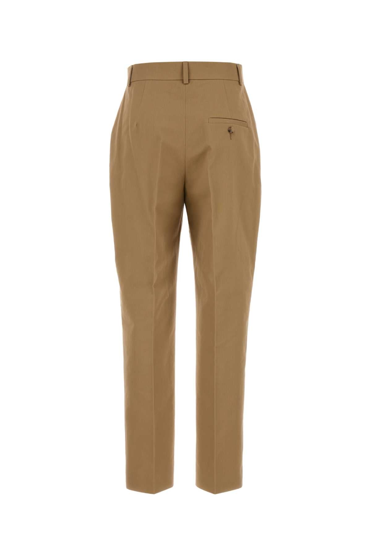 Moschino Women Camel Cotton Pant MOSCHINO