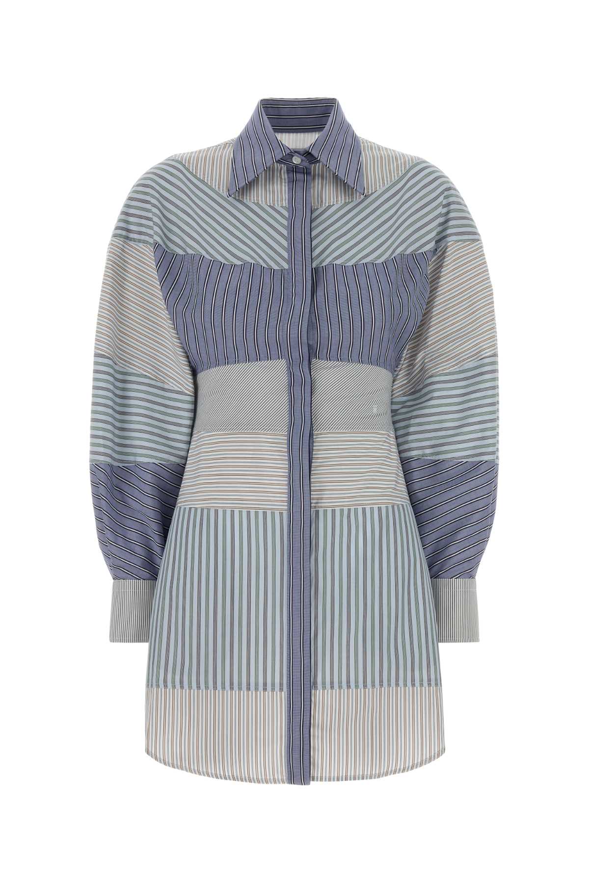 Moschino Women Embroidered Poplin Shirt Dress MOSCHINO