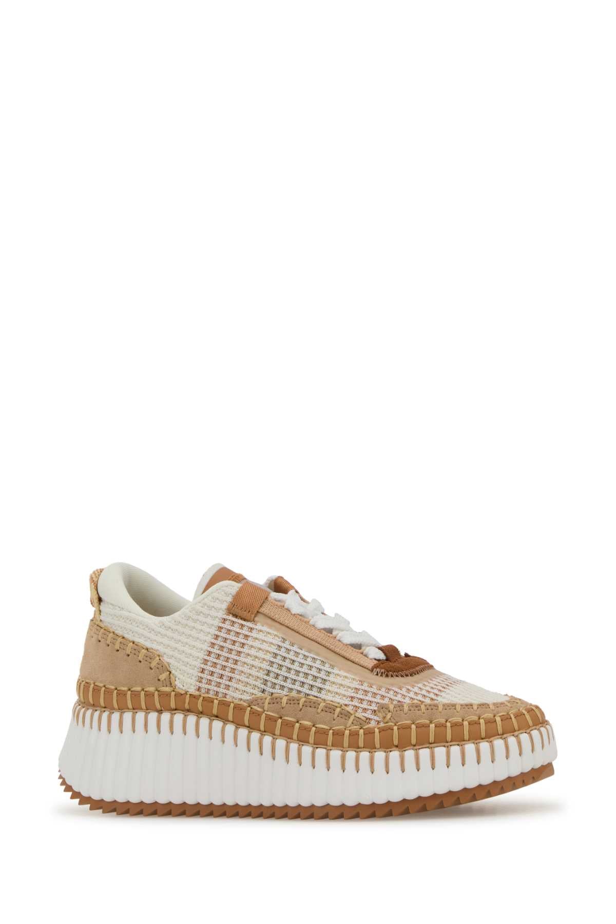 Chloe Women Multicolor Fabric Nama Sneakers CHLOE
