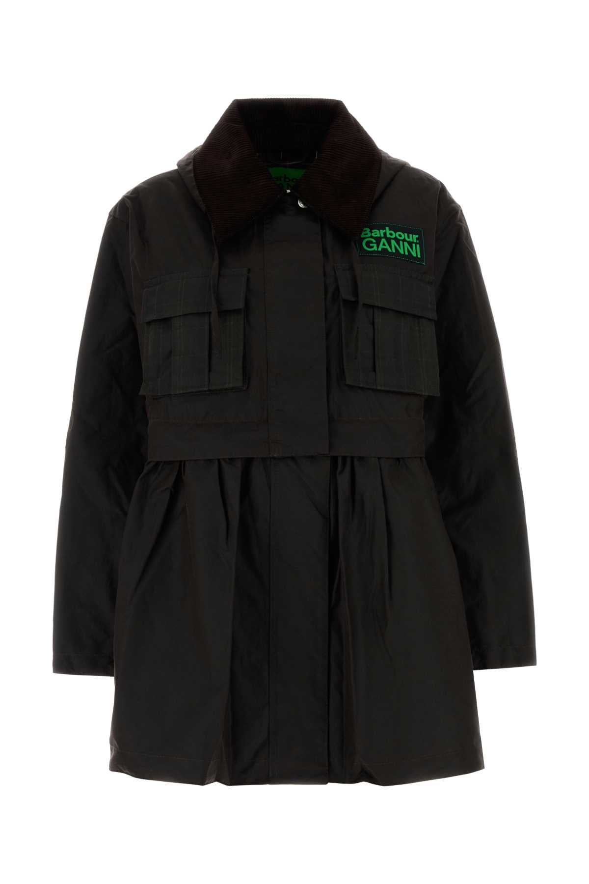 Barbour X Ganni Women Dark Brown Cotton Barbour X Ganni Jacket BARBOUR X GANNI