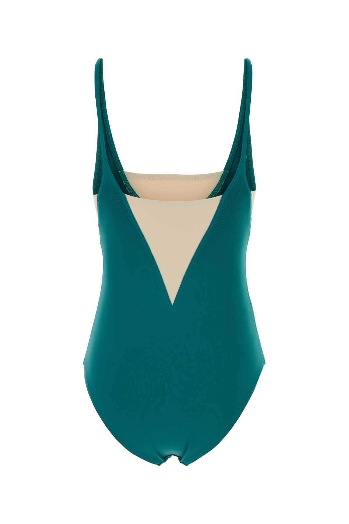 Eres Women Teal Green Stretch Nylon Entrevue Swimsuit ERES