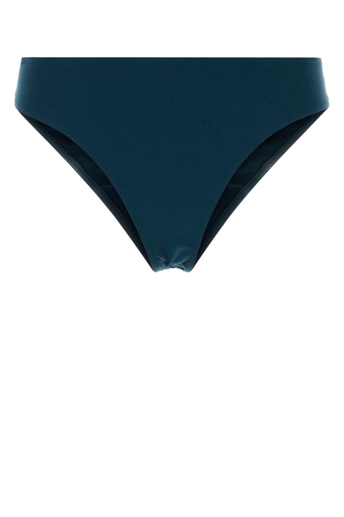 Eres Women Petrol Blue Stretch Nylon Coulisse Bikini Bottom ERES