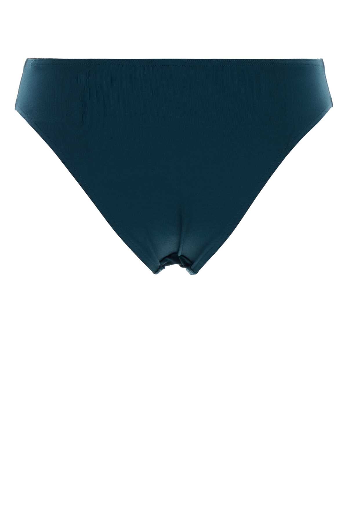 Eres Women Petrol Blue Stretch Nylon Coulisse Bikini Bottom ERES