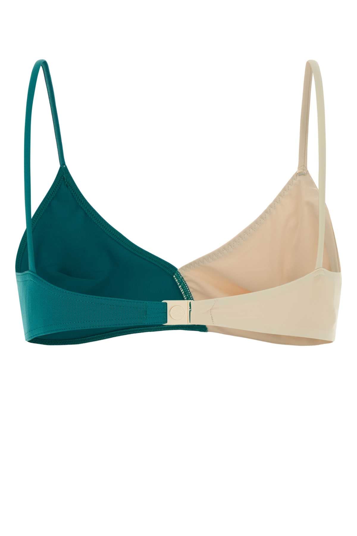 Eres Women Two-Tone Stretch Nylon Dualite Bikini Top ERES