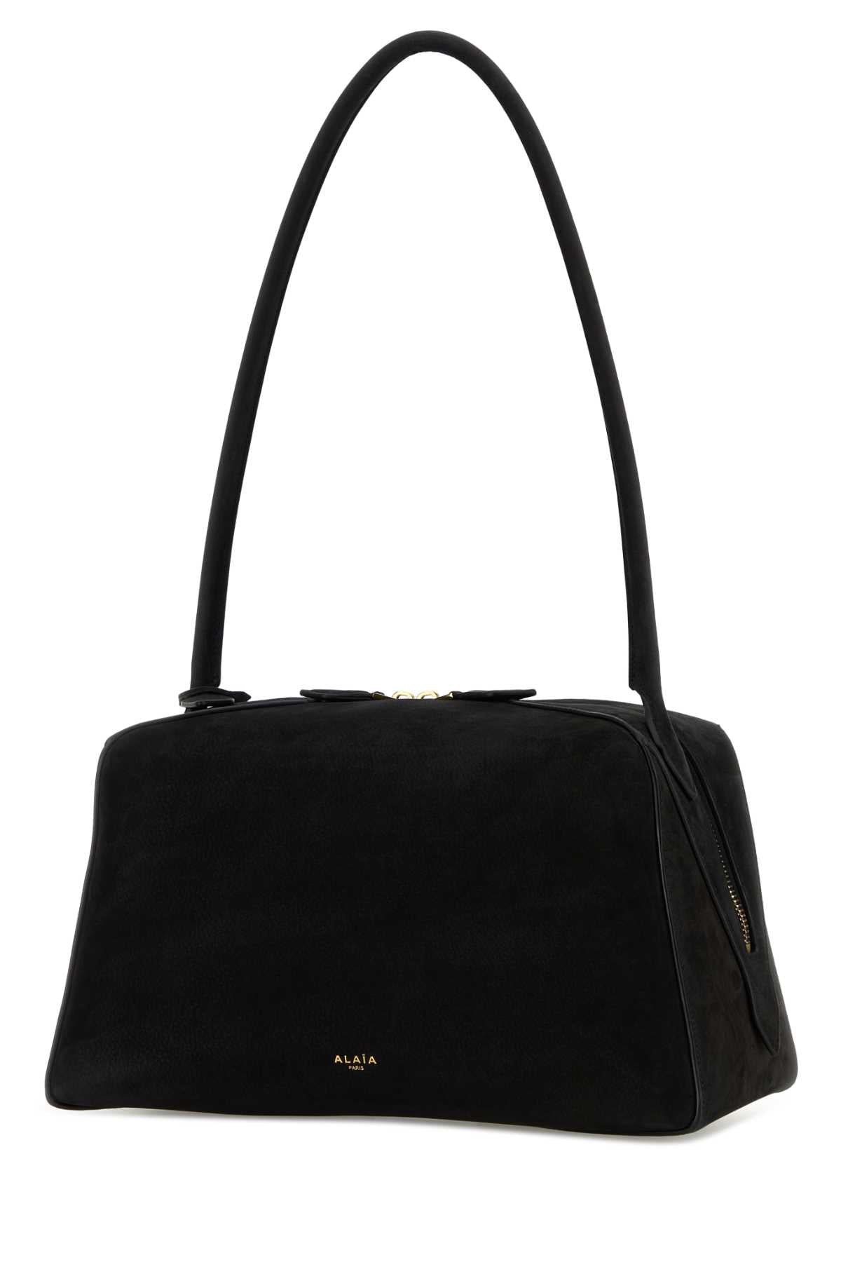 Alaia Women Black Suede Fonce Shoulder Bag ALAIA