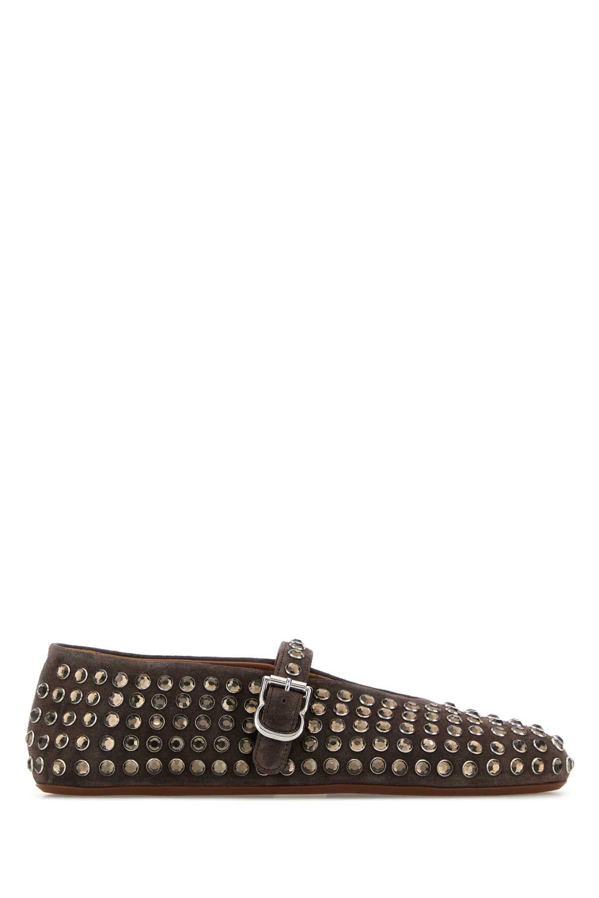 Alaia Women Mud Suede Ballerinas ALAIA