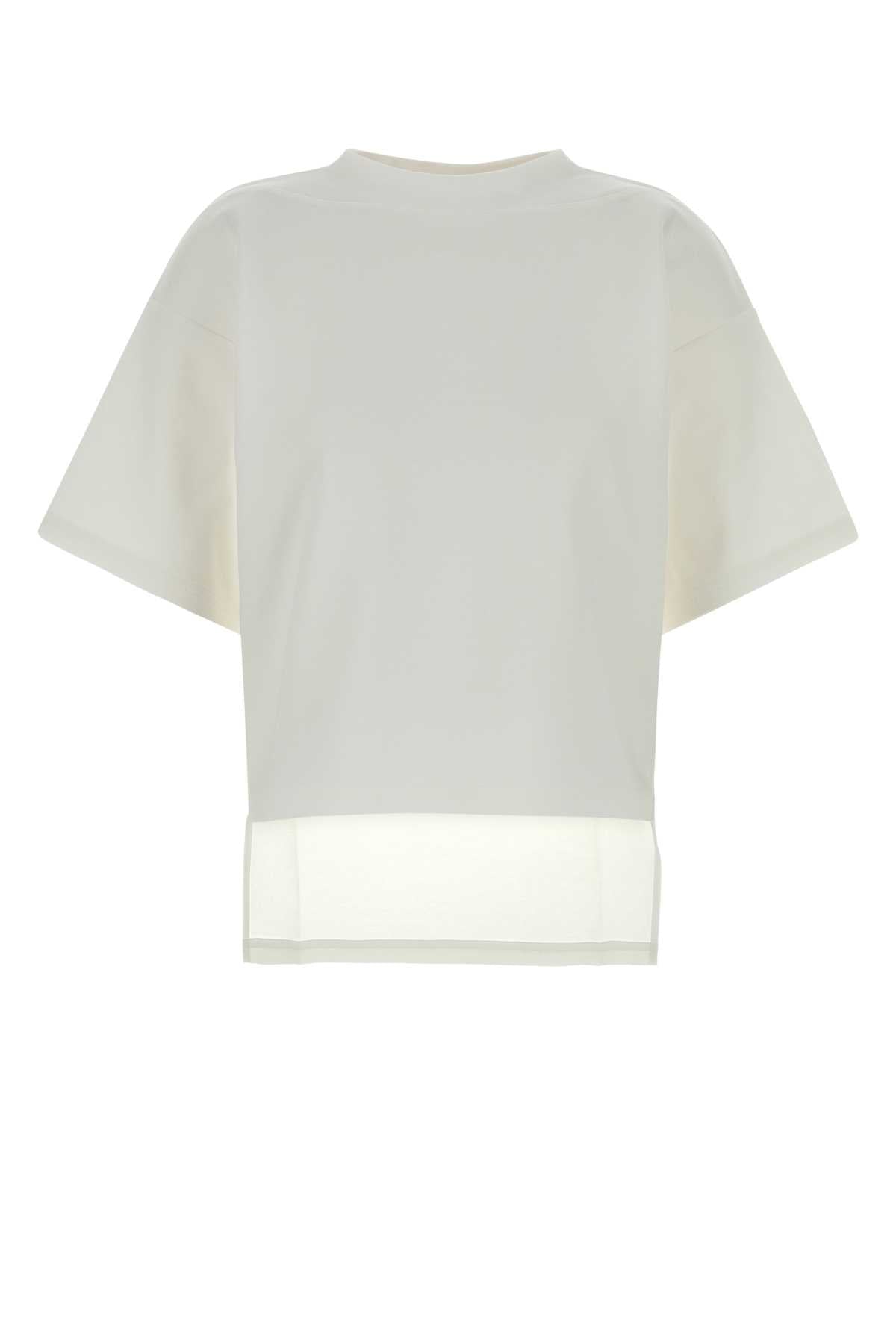 Alaia Women White Cotton Blend T-Shirt ALAIA