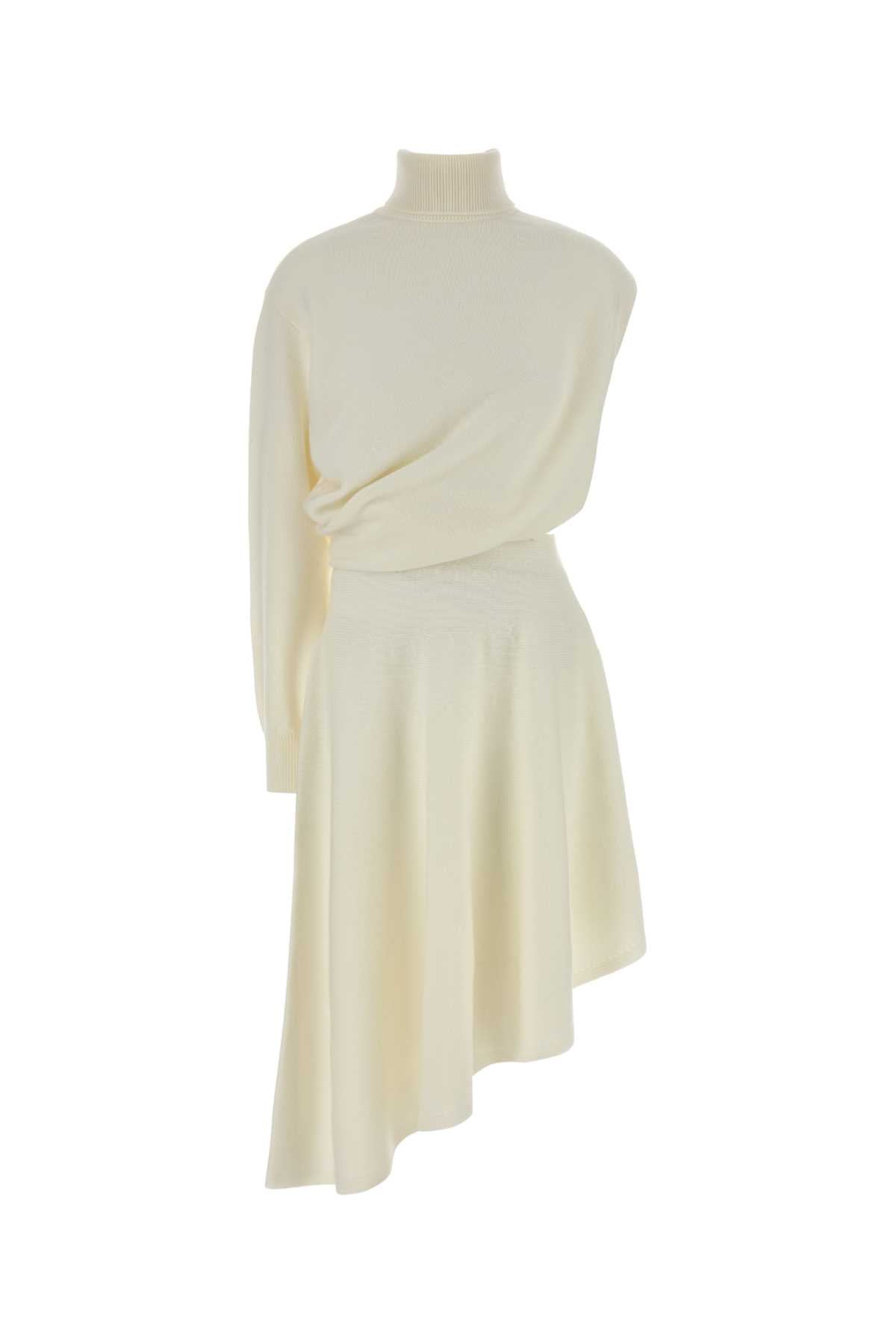 Alaia Women Ivory Wool Dress ALAIA