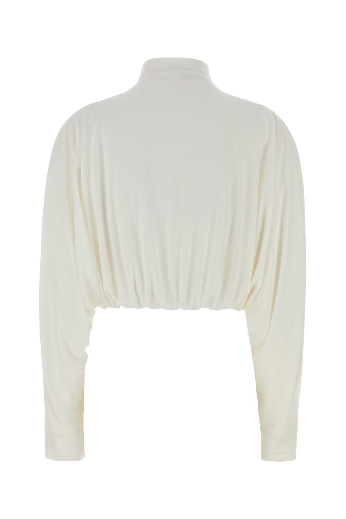Alaia Women White Viscose Blend Jacket ALAIA