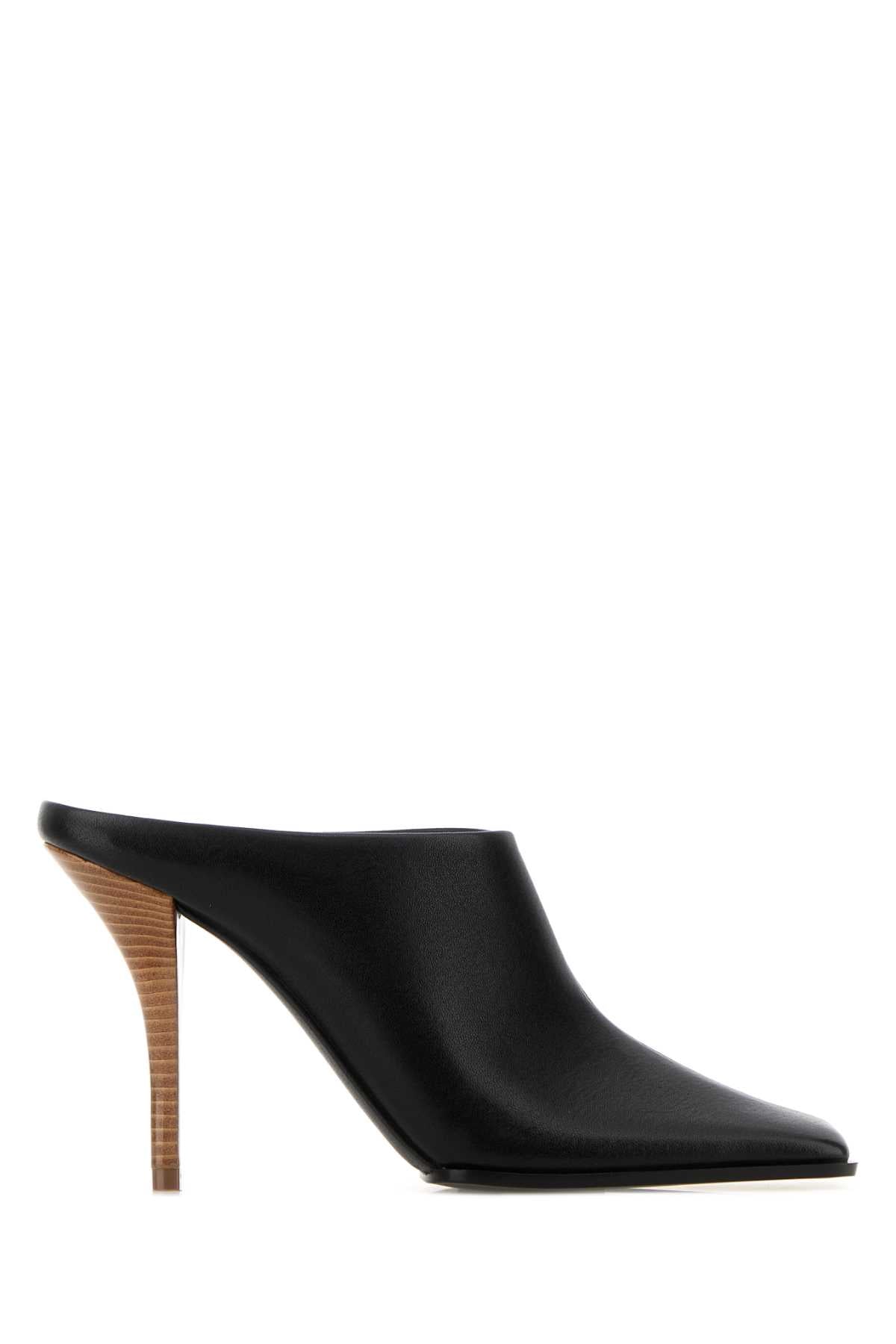Alaia Women Black Leather Mules ALAIA