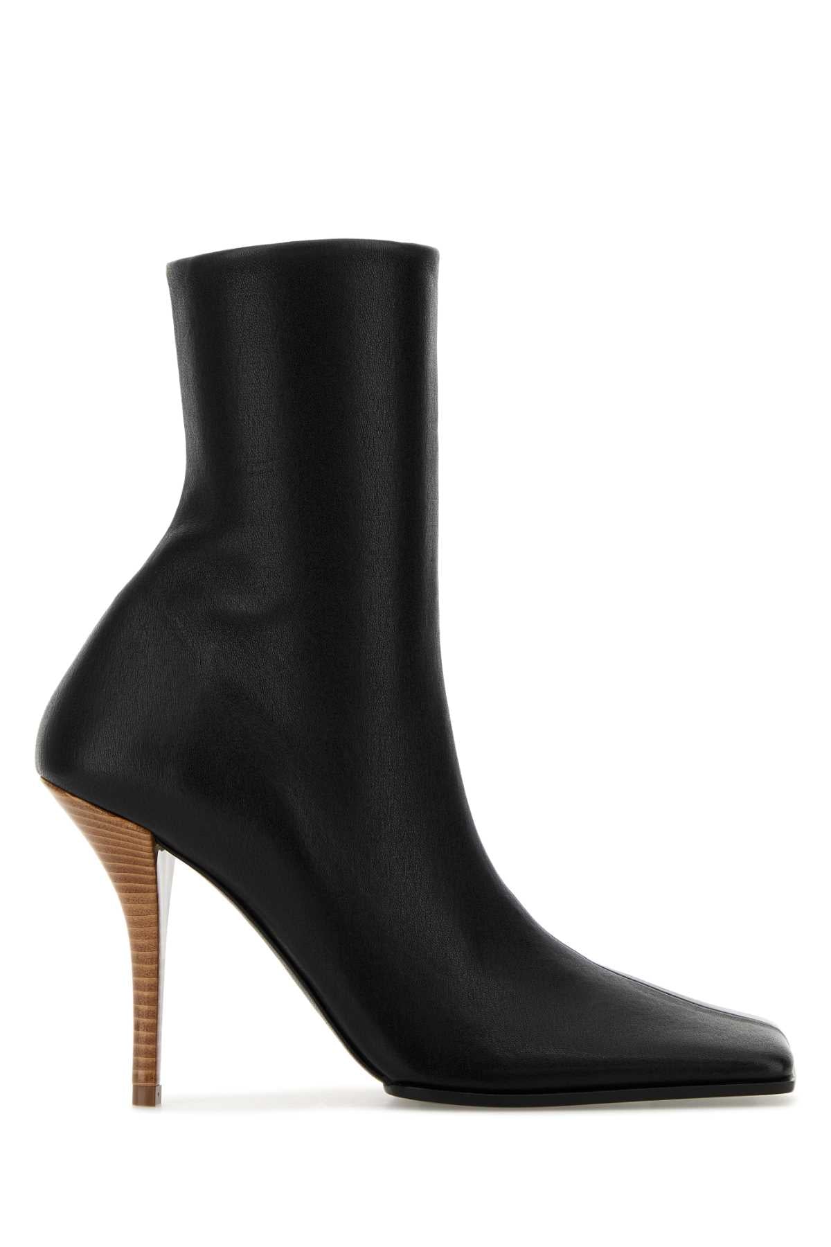Alaia Women Black Leather Ankle Boots ALAIA