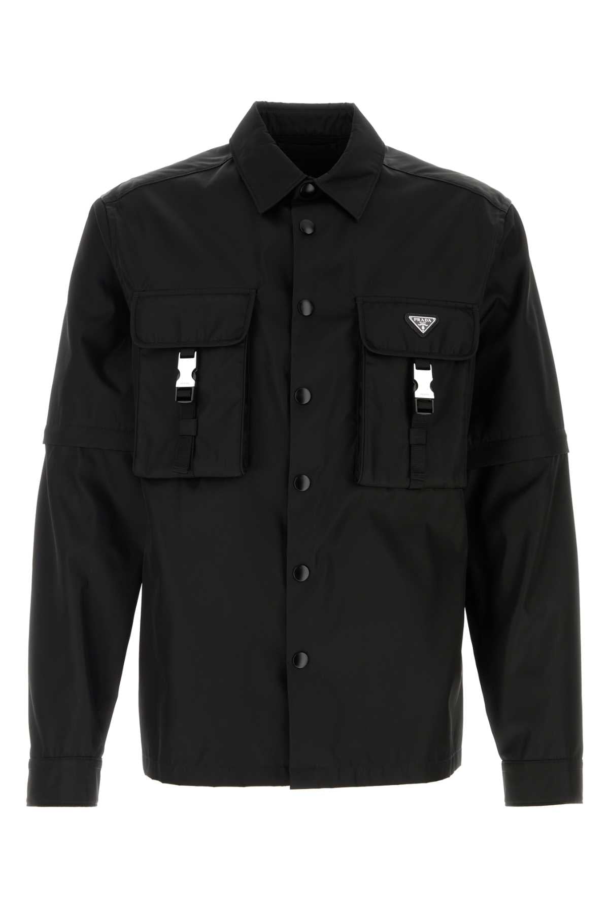 Prada Men Black Re-Nylon Shirt PRADA