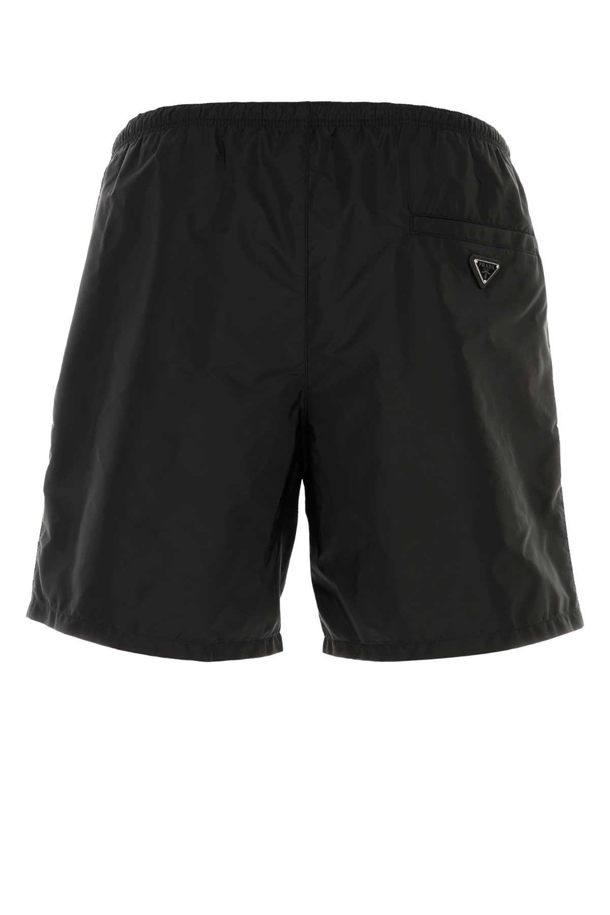 Prada Men Black Re-Nylon Swimming Shorts PRADA