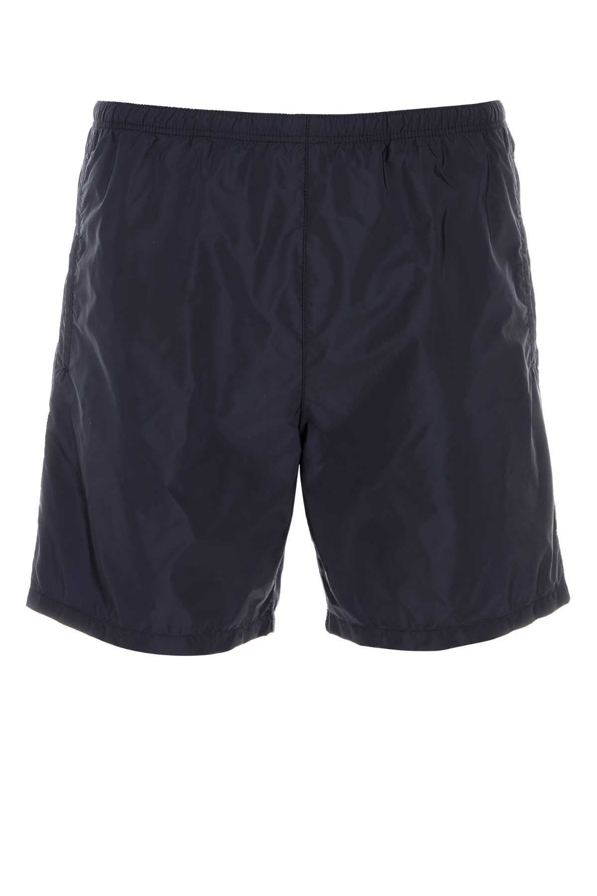 Prada Men Navy Blue Nylon Swimming Shorts PRADA