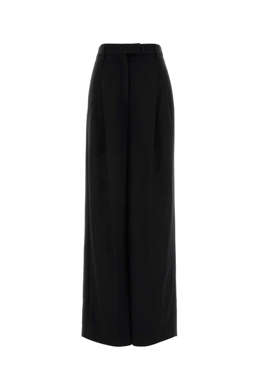 Prada Women Black Cashmere Wide-Leg Pant PRADA