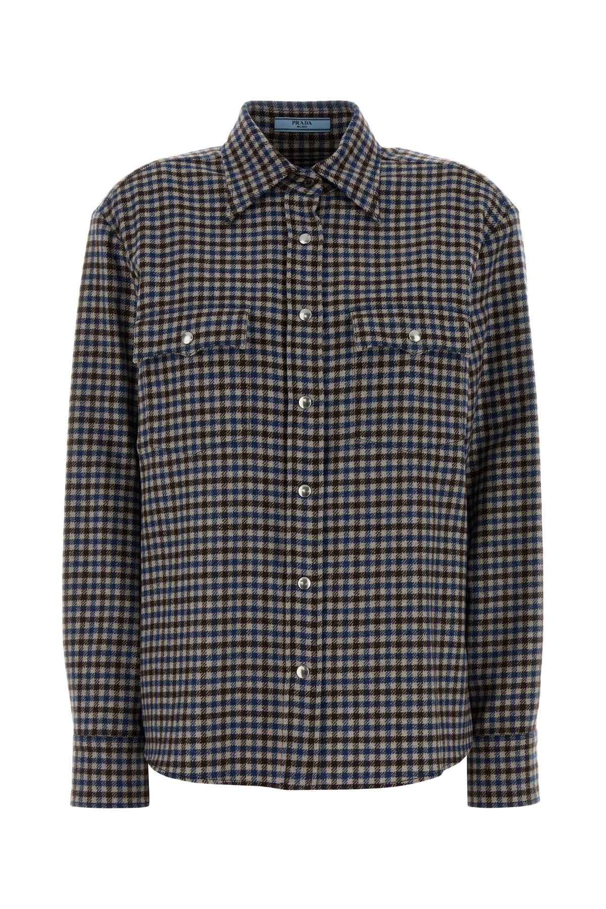 Prada Women Embroidered Wool Shirt PRADA