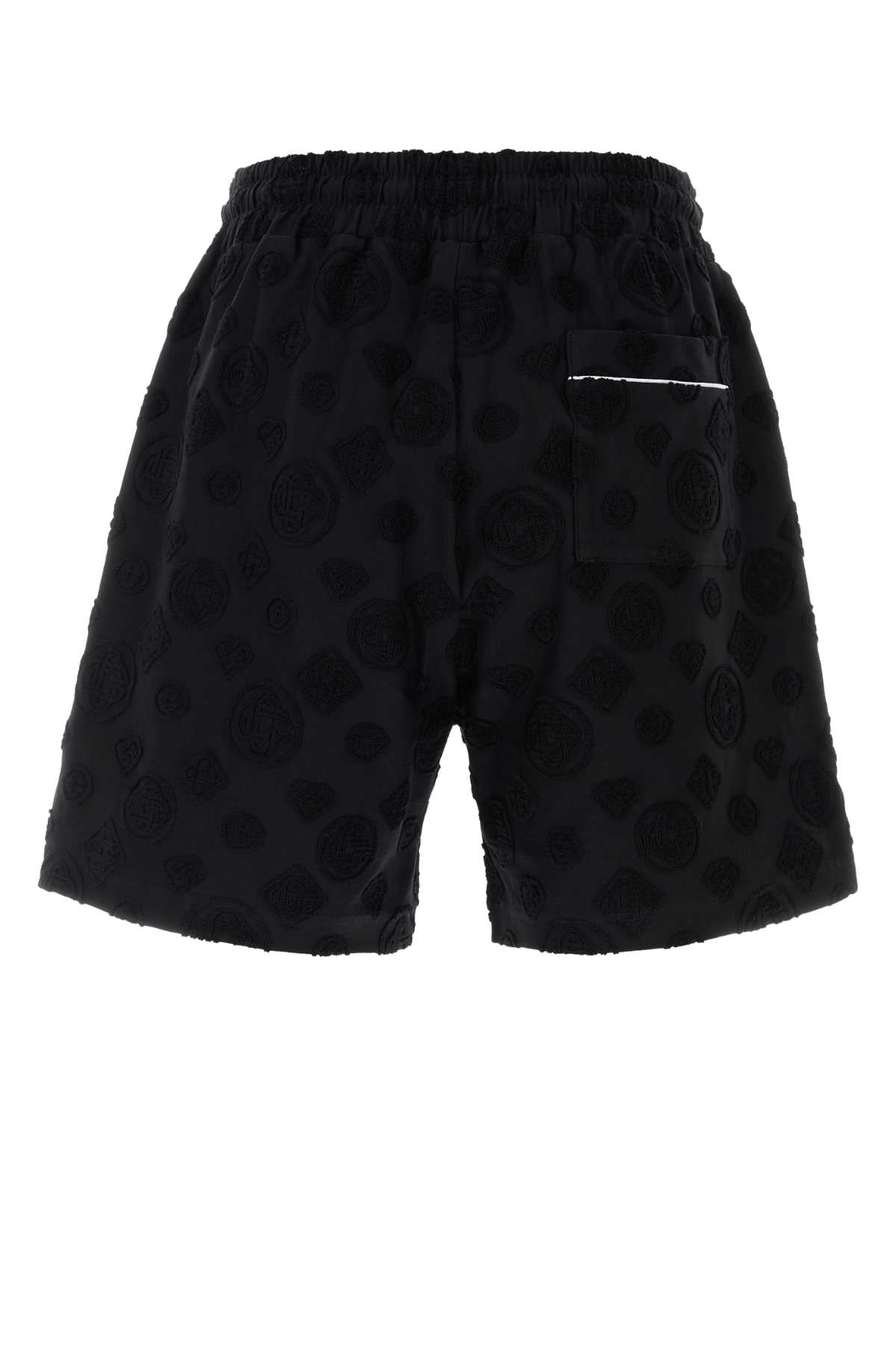 Casablanca Men Black Cotton Blend Bermuda Shorts CASABLANCA