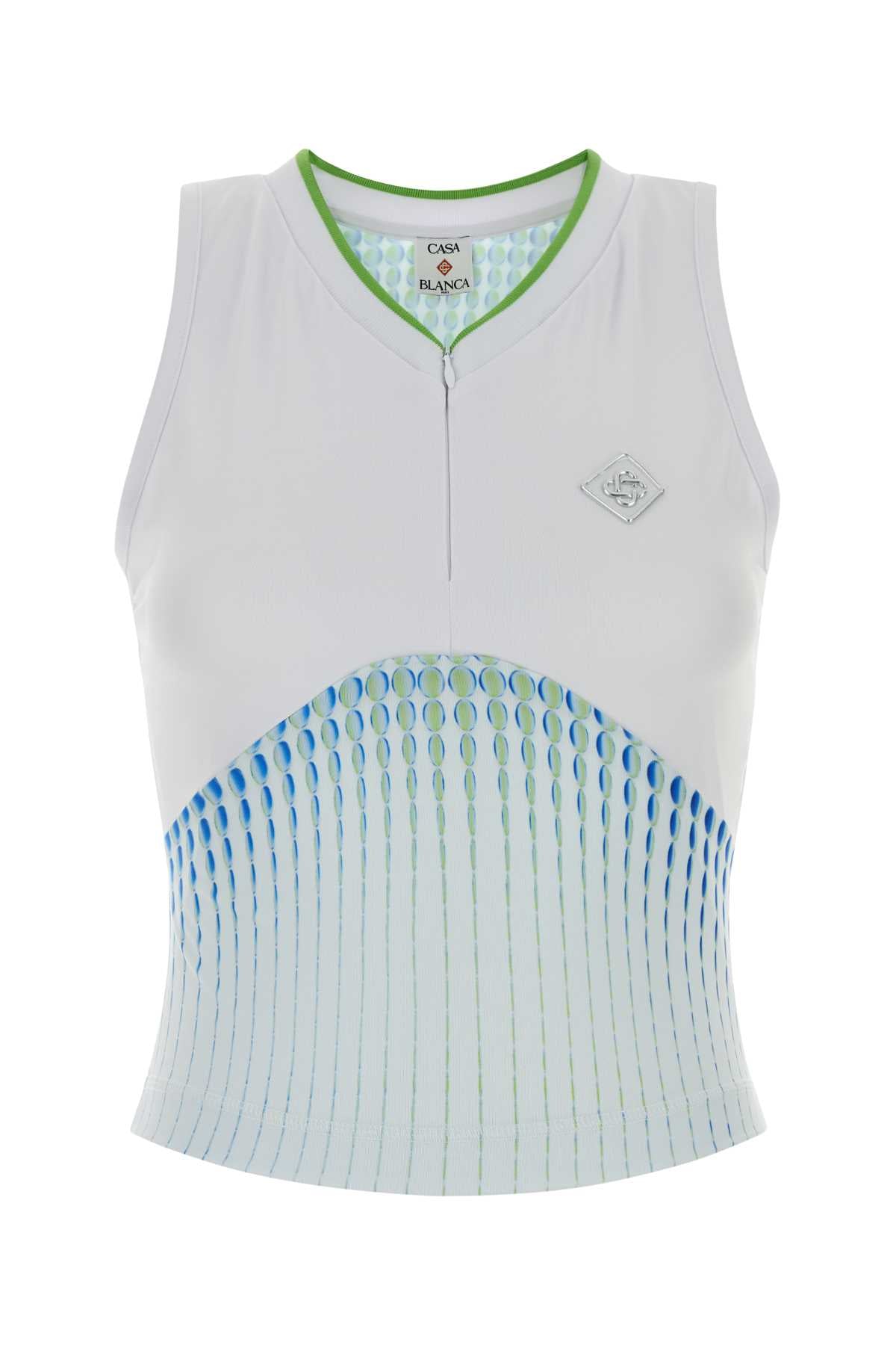 Casablanca Women Multicolor Stretch Jersey Top CASABLANCA