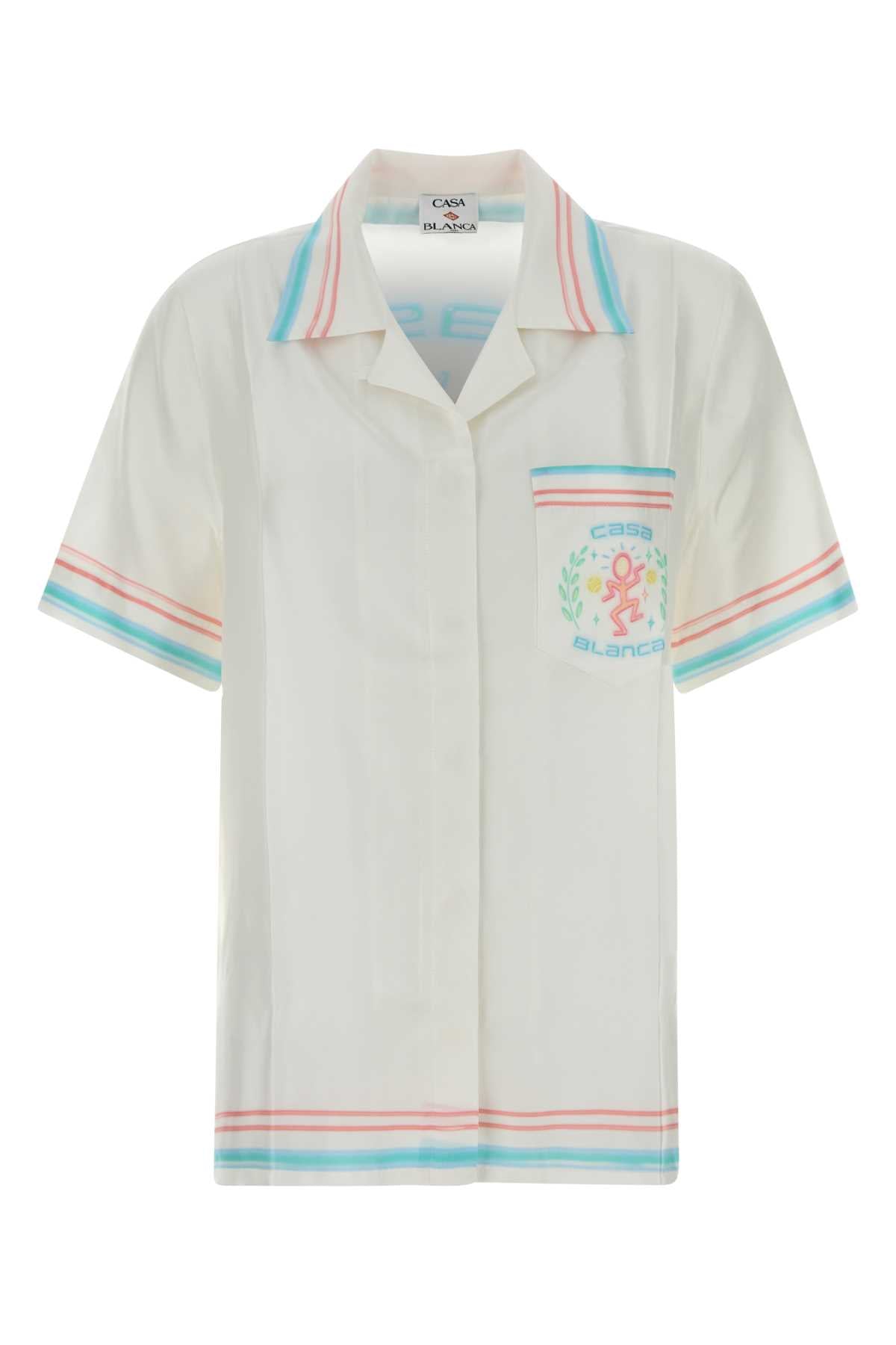 Casablanca Women White Silk Shirt CASABLANCA