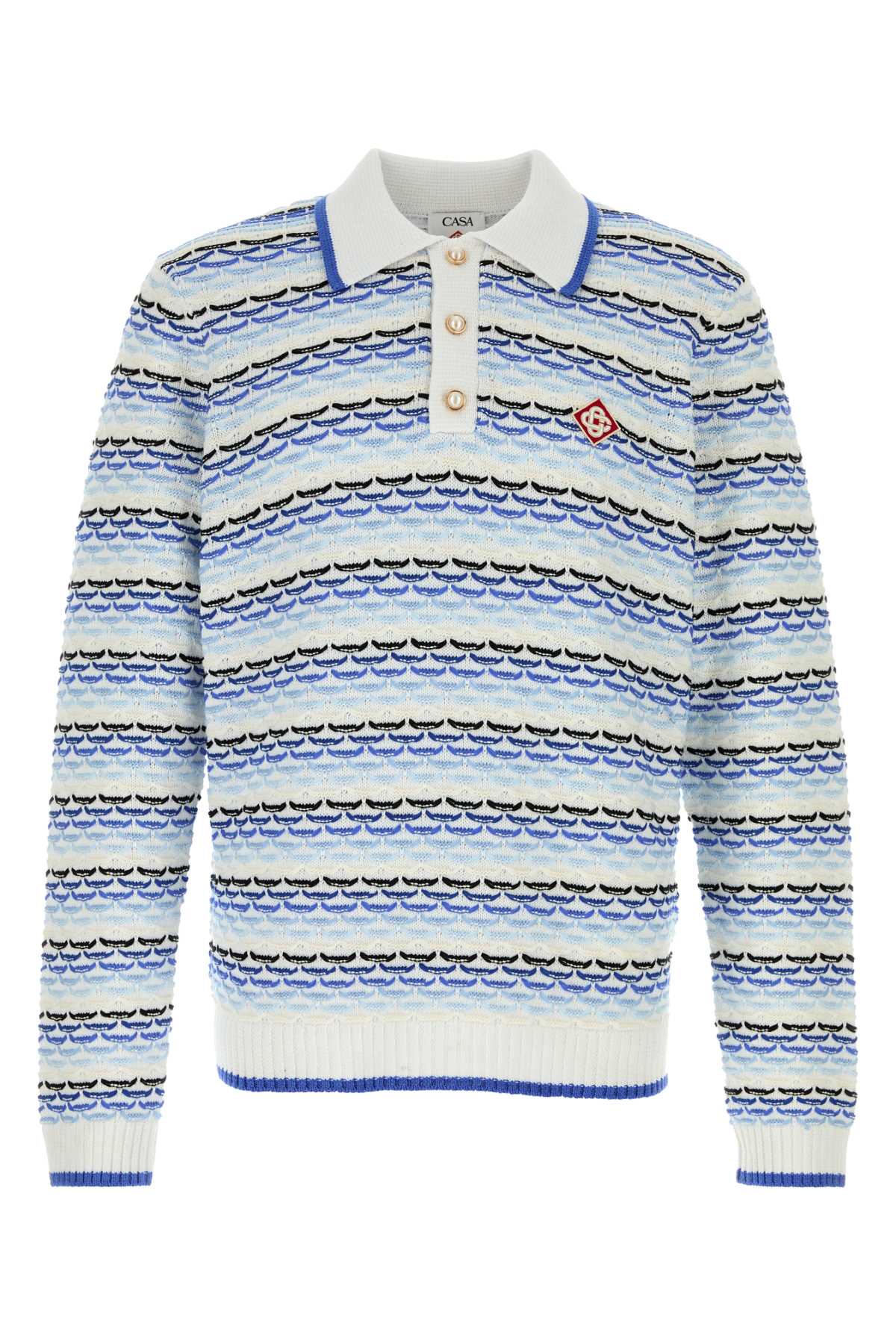 Casablanca Men Embroidered Cotton Polo Shirt CASABLANCA
