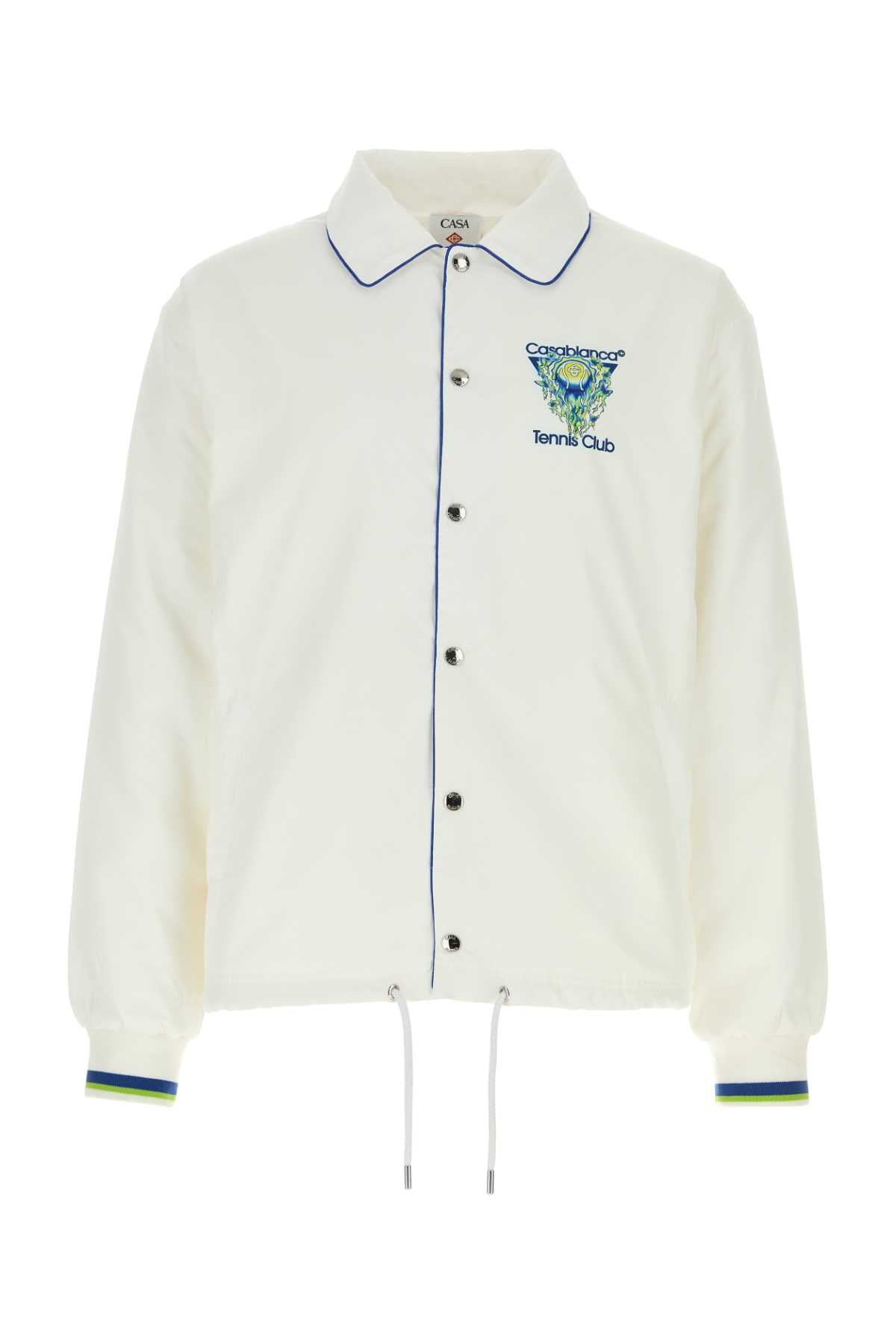 Casablanca Men White Polyester Jacket CASABLANCA