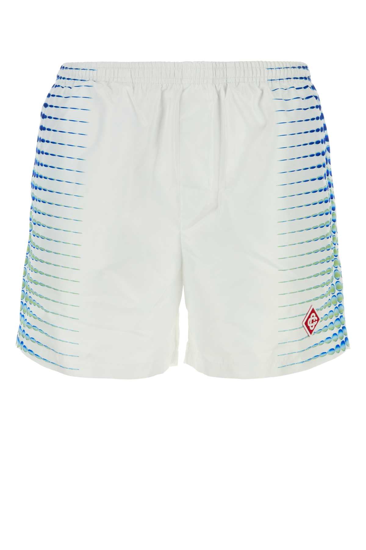 Casablanca Men White Polyester Swimming Shorts CASABLANCA