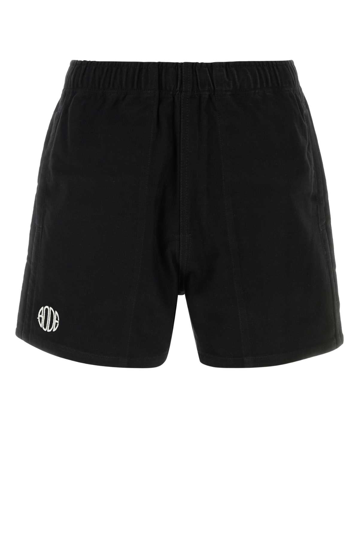 Bode Men Navy Blue Cotton Bermuda Shorts BODE