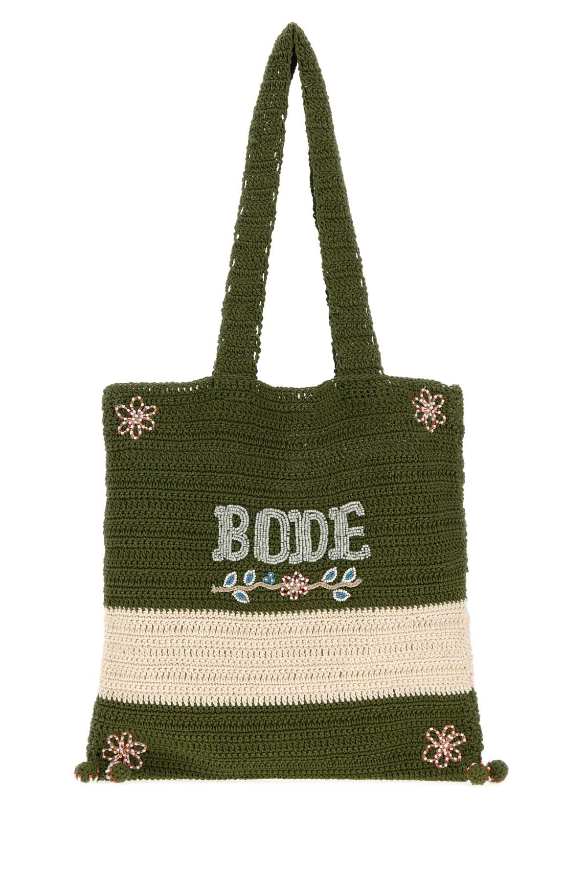 Bode Men Embroidered Crochet Marsh Shopping Bag BODE