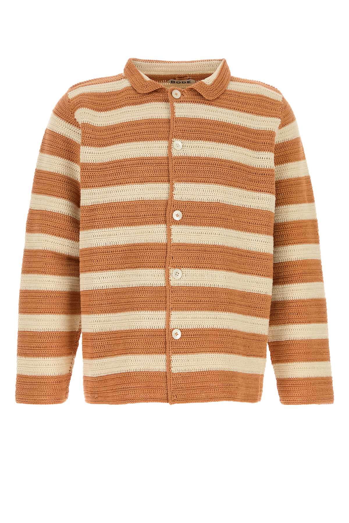 Bode Men Embroidered Crochet Sherbet Shirt BODE