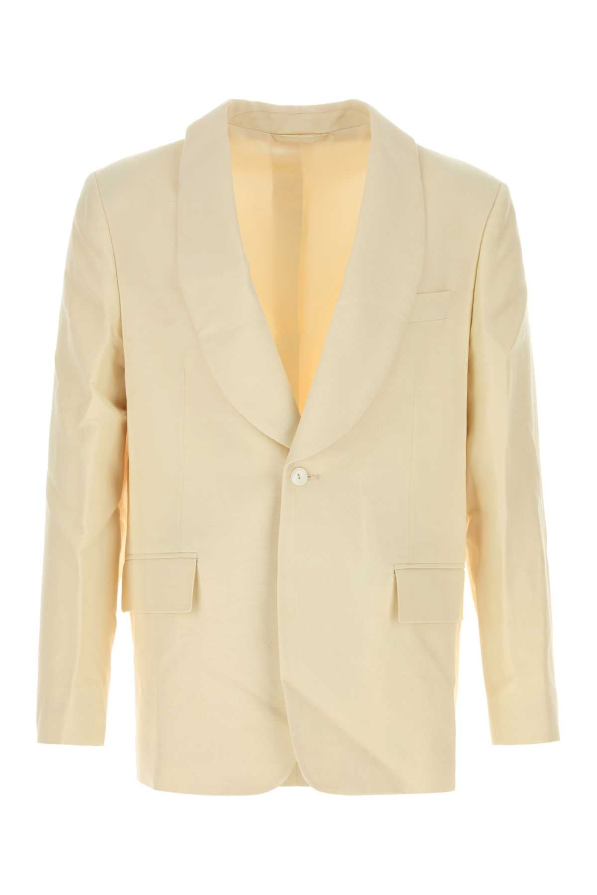 Bode Men Cream Viscose Blend Blazer BODE