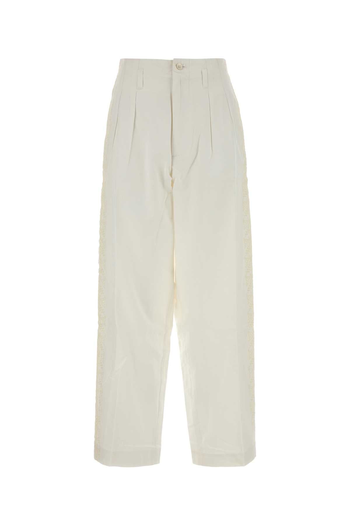Bode Women White Cotton Closery Murray Pant BODE