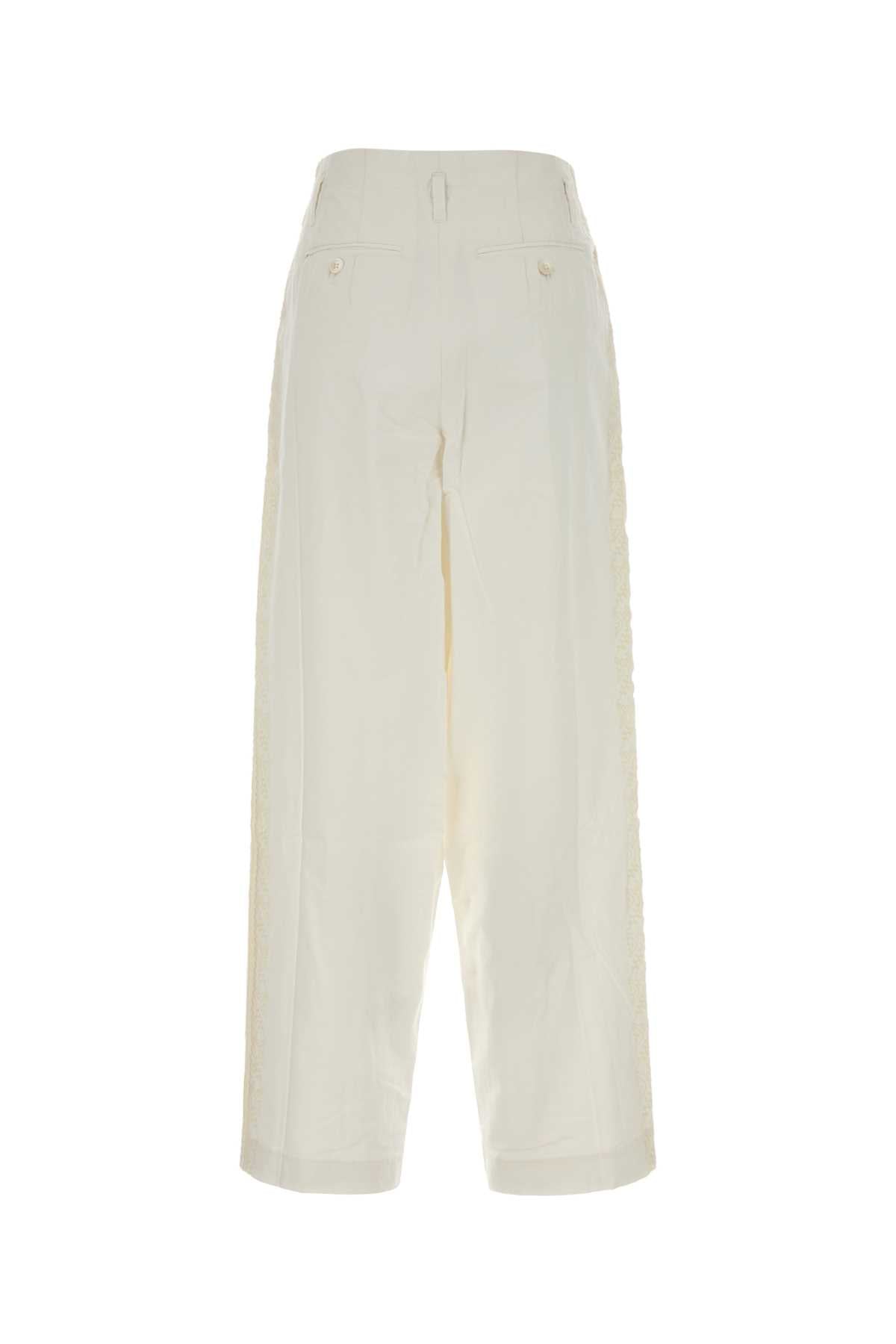 Bode Women White Cotton Closery Murray Pant BODE