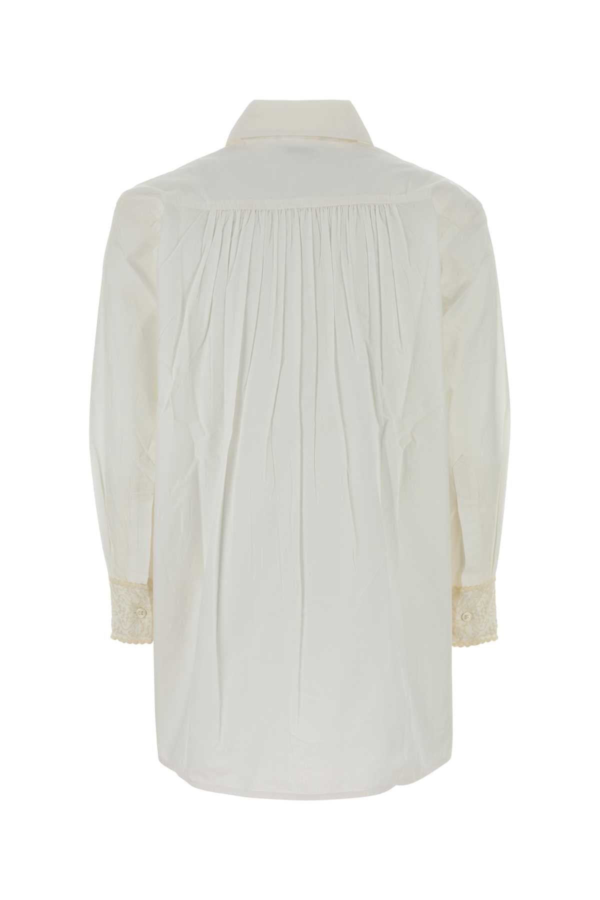 Bode Women White Poplin Closure Shirt BODE