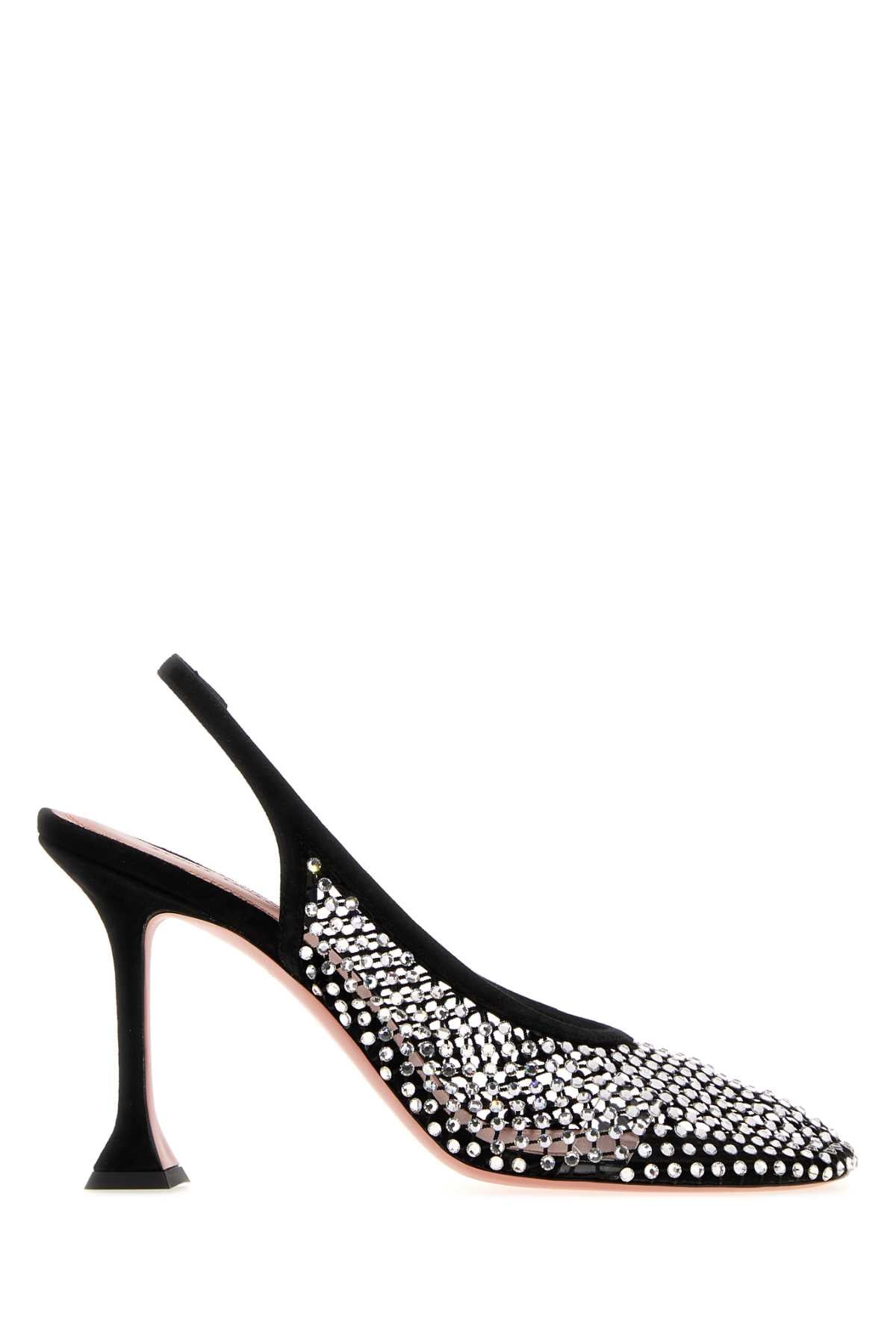 Amina Muaddi Women Embellished Mesh Dolly Pumps AMINA MUADDI