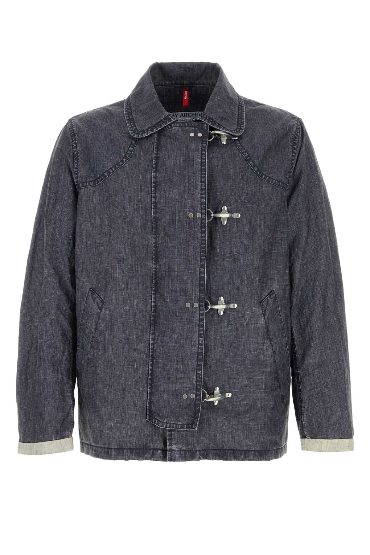 Fay Men Denim Blue Linen Jacket FAY