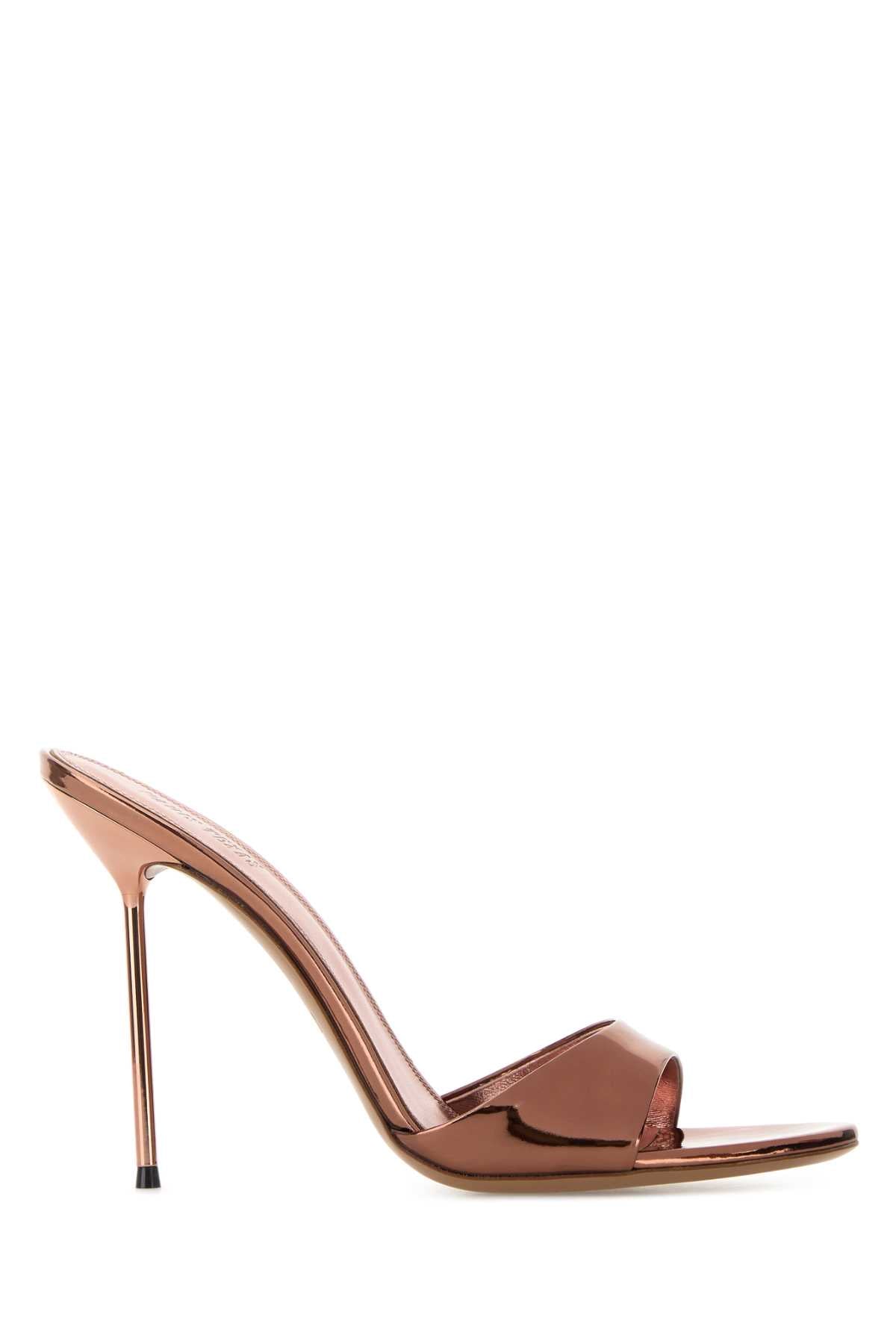 Paris Texas Women Bronze Leather Lidia Mules PARIS TEXAS