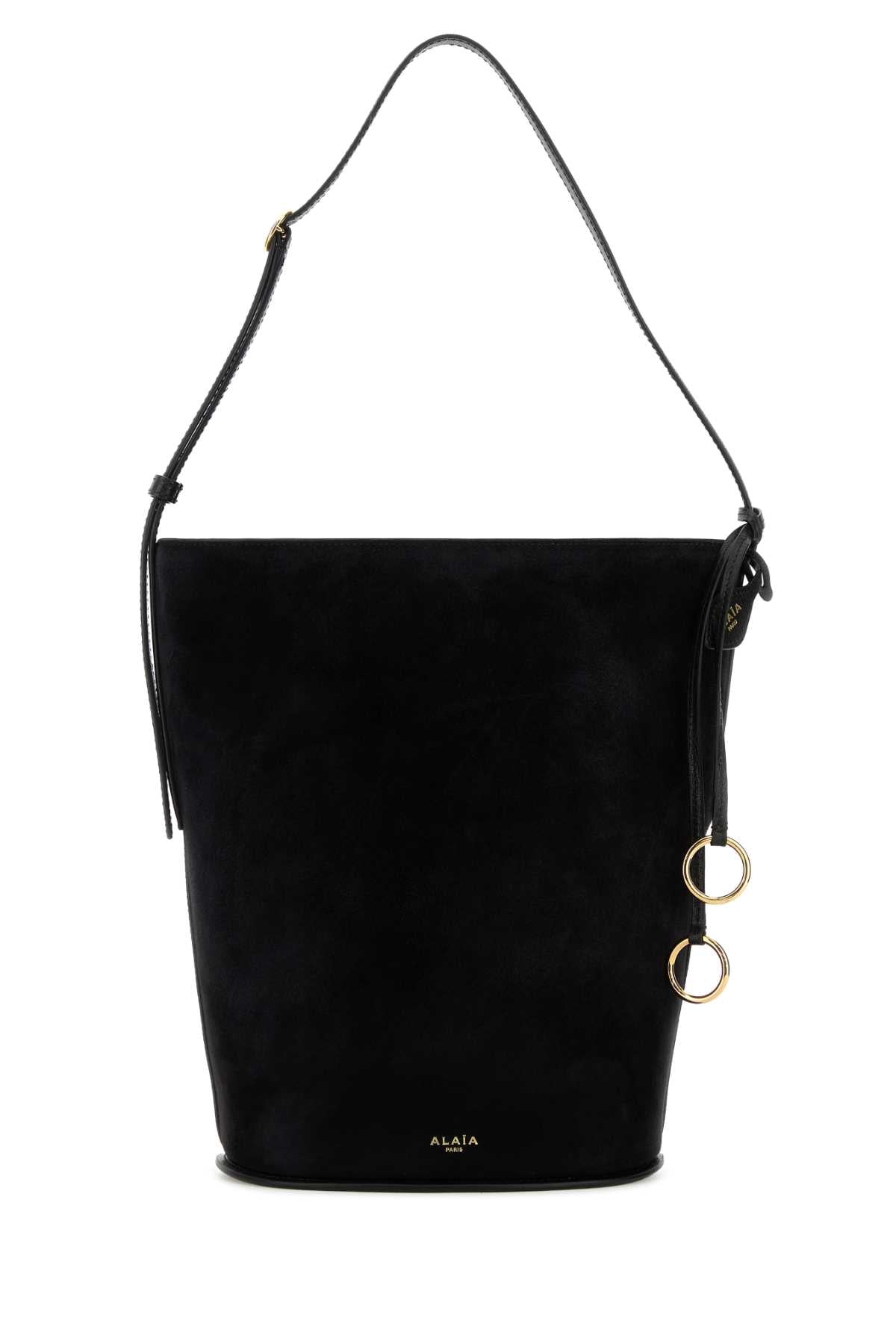 Alaia Women Black Suede Bucket Bag ALAIA