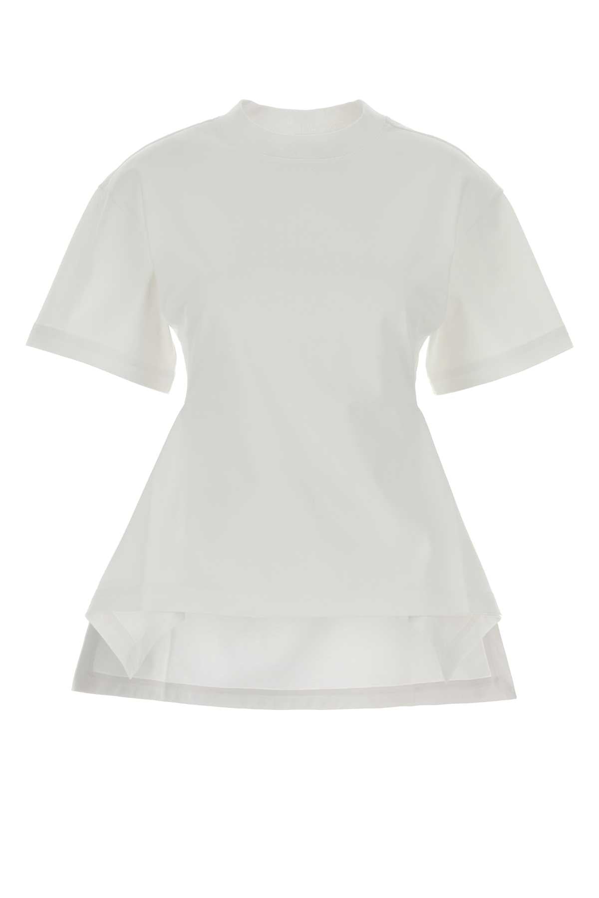 Alaia Women White Cotton T-Shirt ALAIA