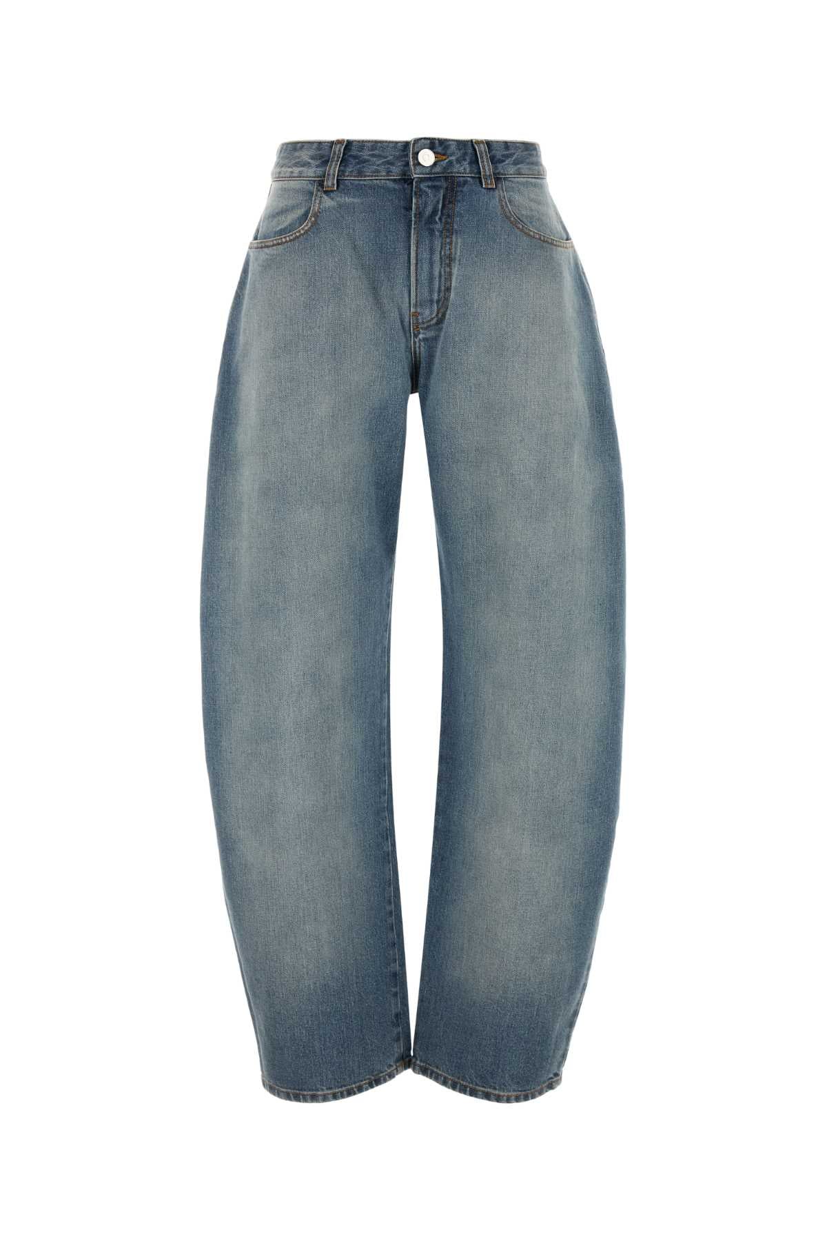 Alaia Women Denim Wide-Leg Jeans ALAIA