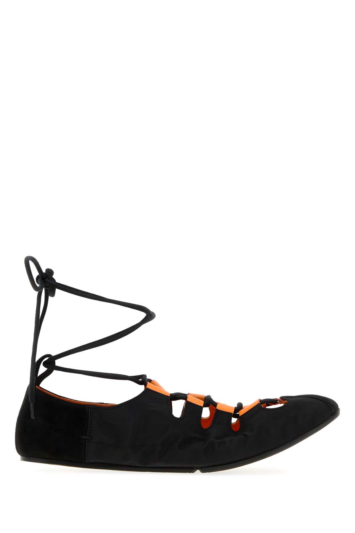 Alaia Women Black Canvas Ballerinas ALAIA