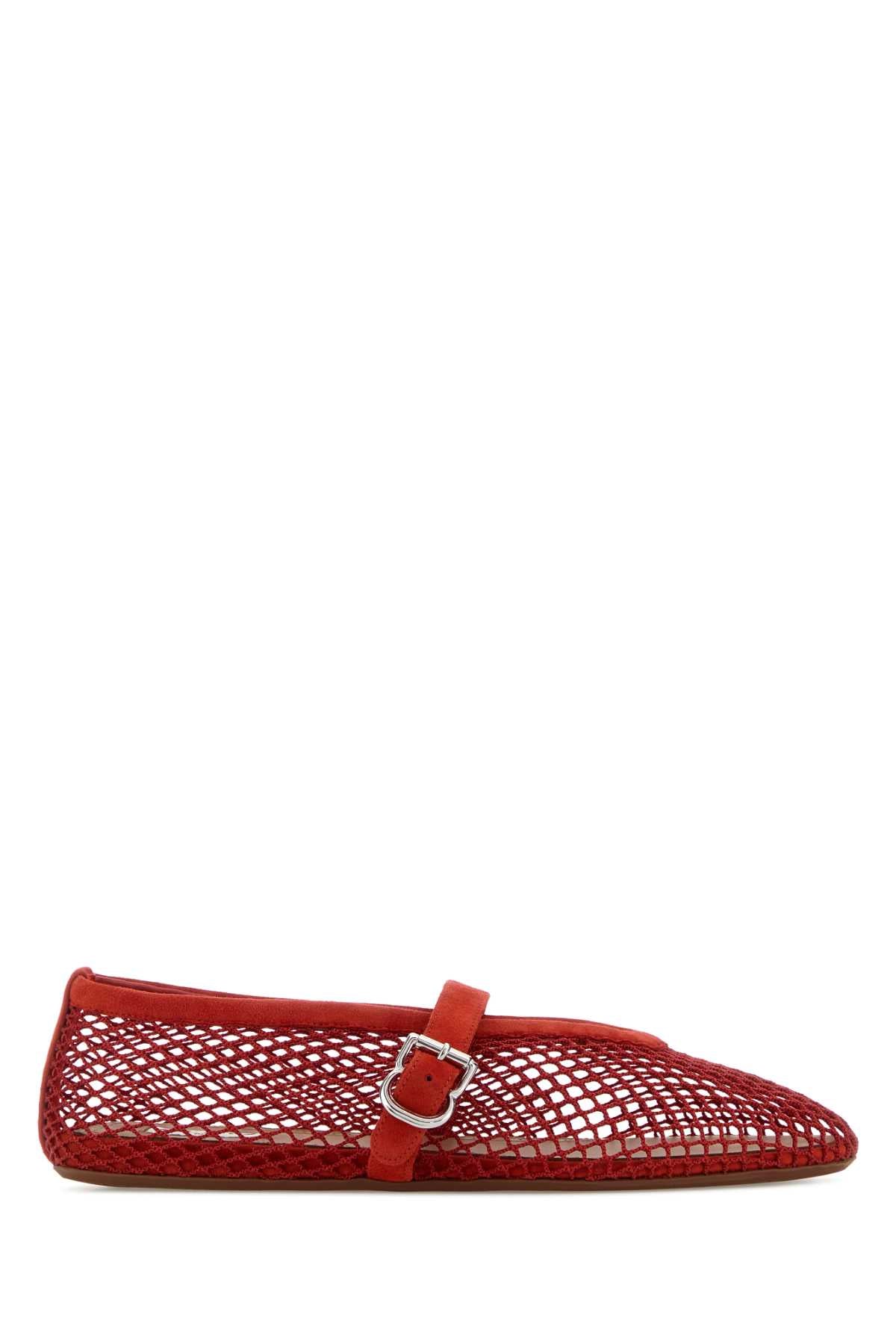 Alaia Women Red Mesh Ballerinas ALAIA
