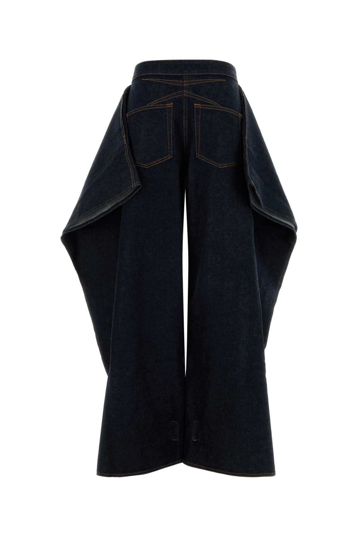 Alaia Women Denim Wide-Leg Jeans ALAIA