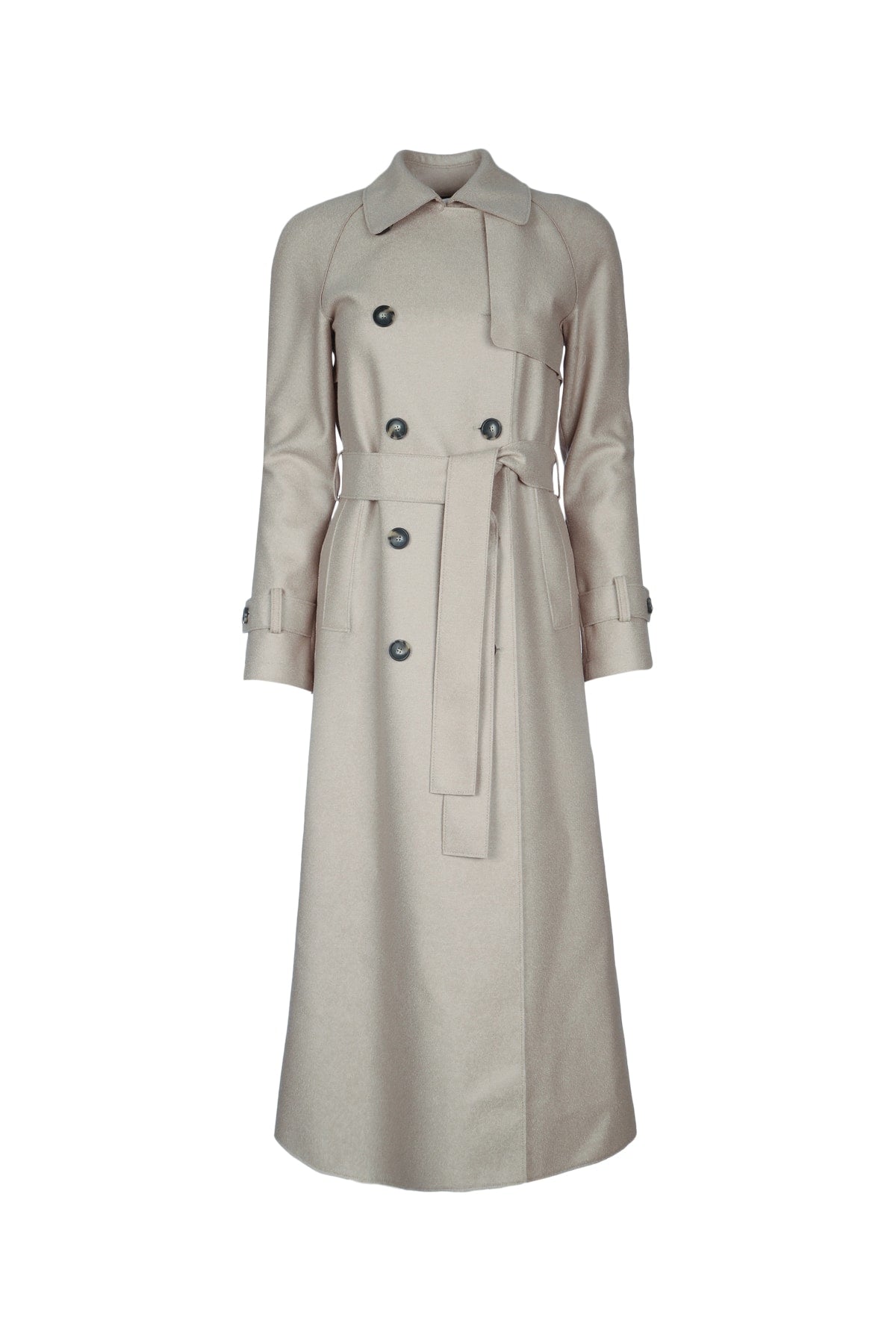 Harris Wharf London Women Women Long Raglan Trench Light Pressed Wool HARRIS WHARF LONDON