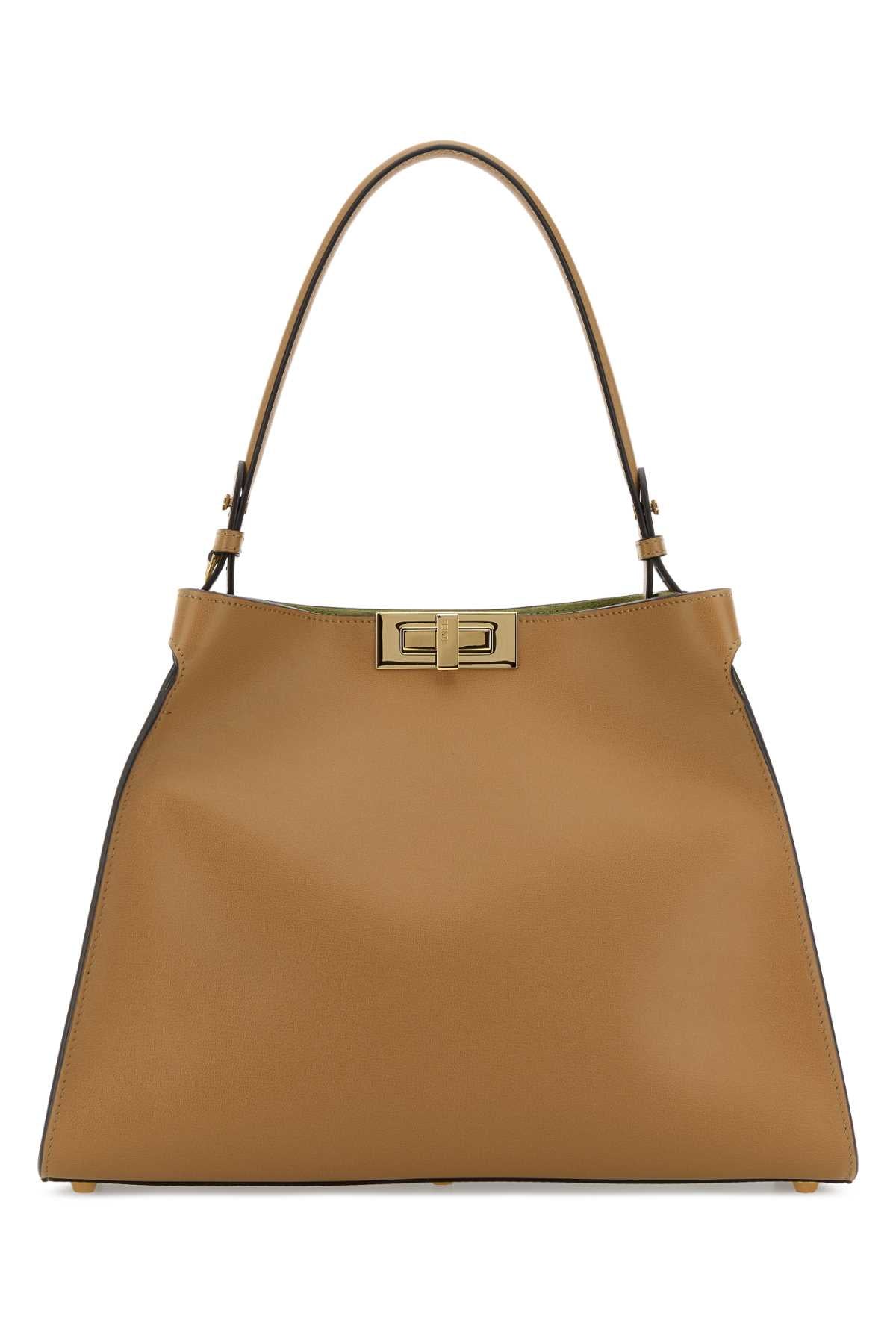 Fendi Women Camel Leather Medium Fendi Way Handbag FENDI