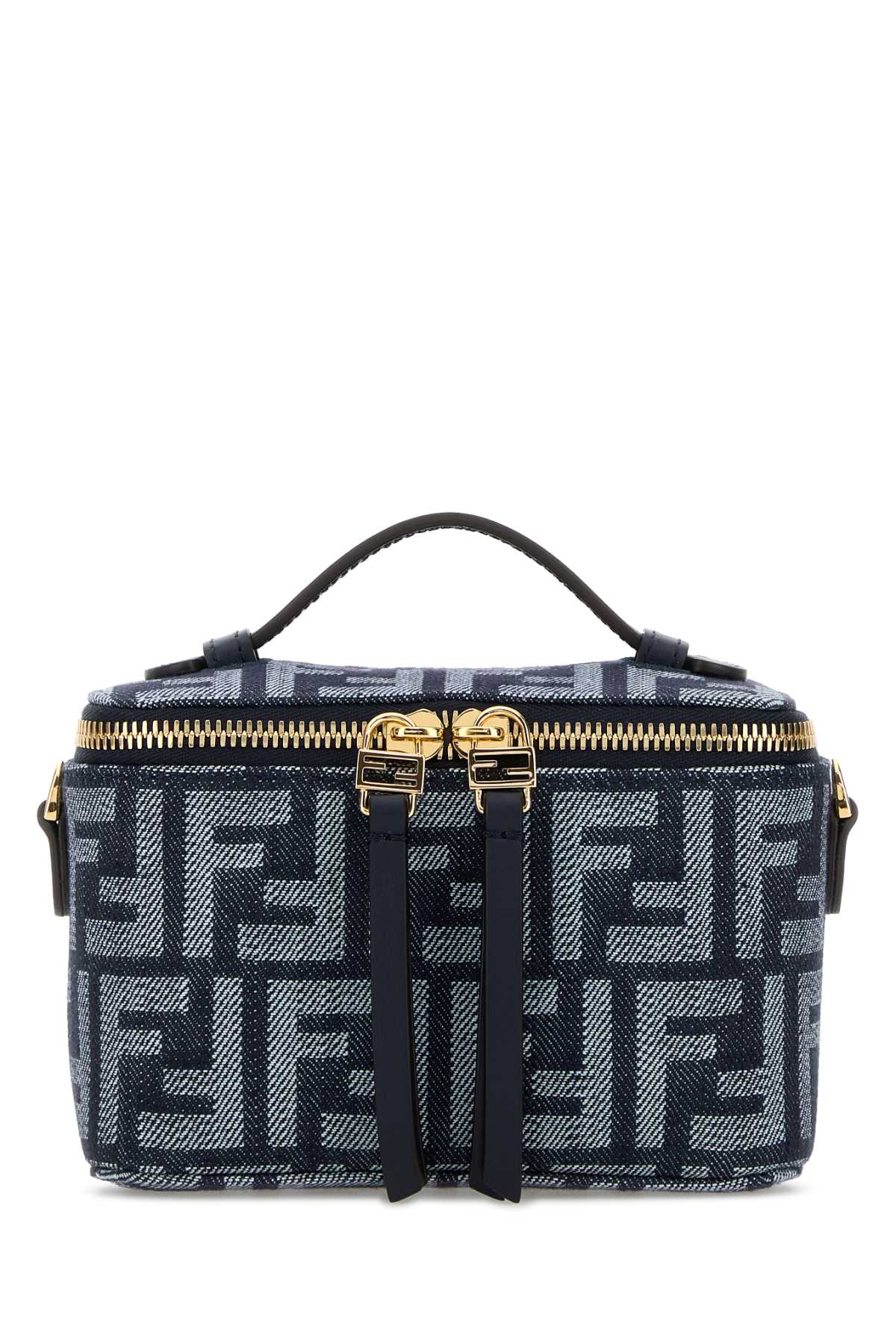 Fendi Women Embroidered Denim Fendi Vanity Handbag FENDI