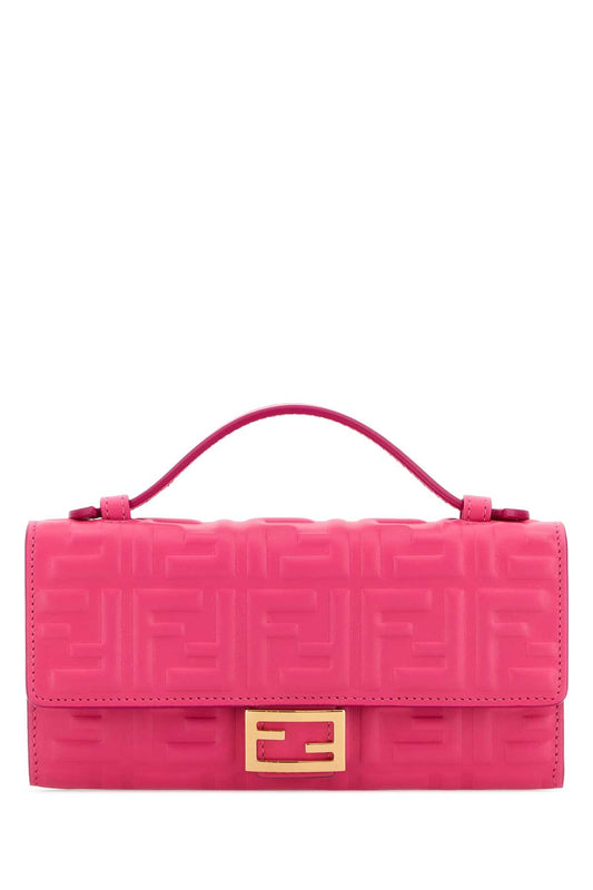 Fendi Women Fuchsia Leather Baguette Wallet FENDI