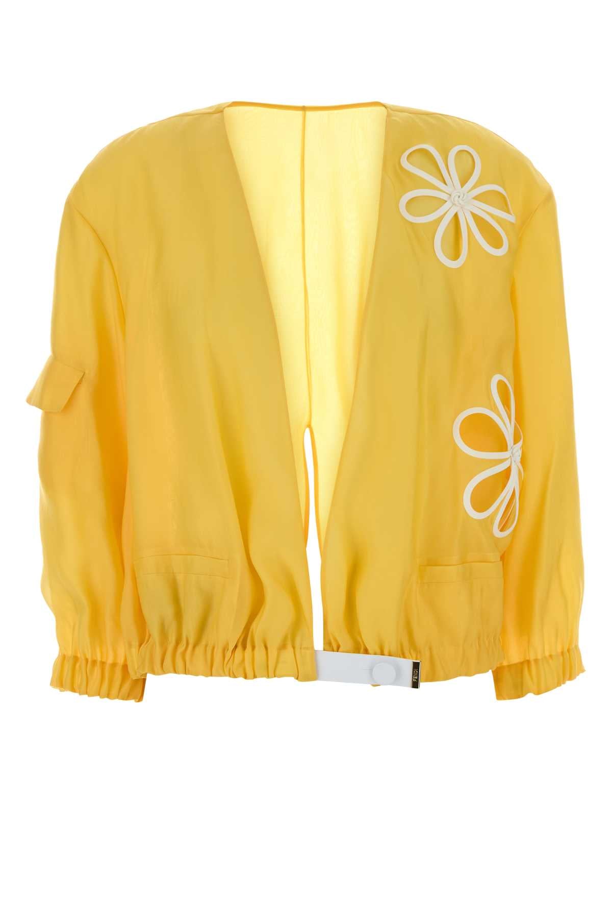 Fendi Women Yellow Organza Jacket FENDI
