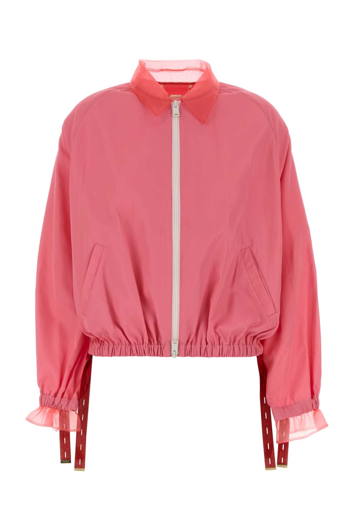 Fendi Women Fluo Pink Viscose Blend Jacket FENDI