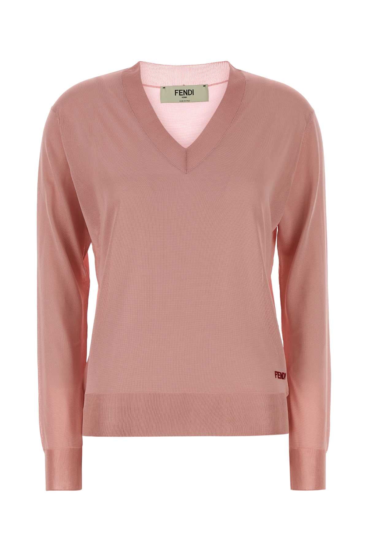 Fendi Women Pink Stretch Viscose Sweater FENDI